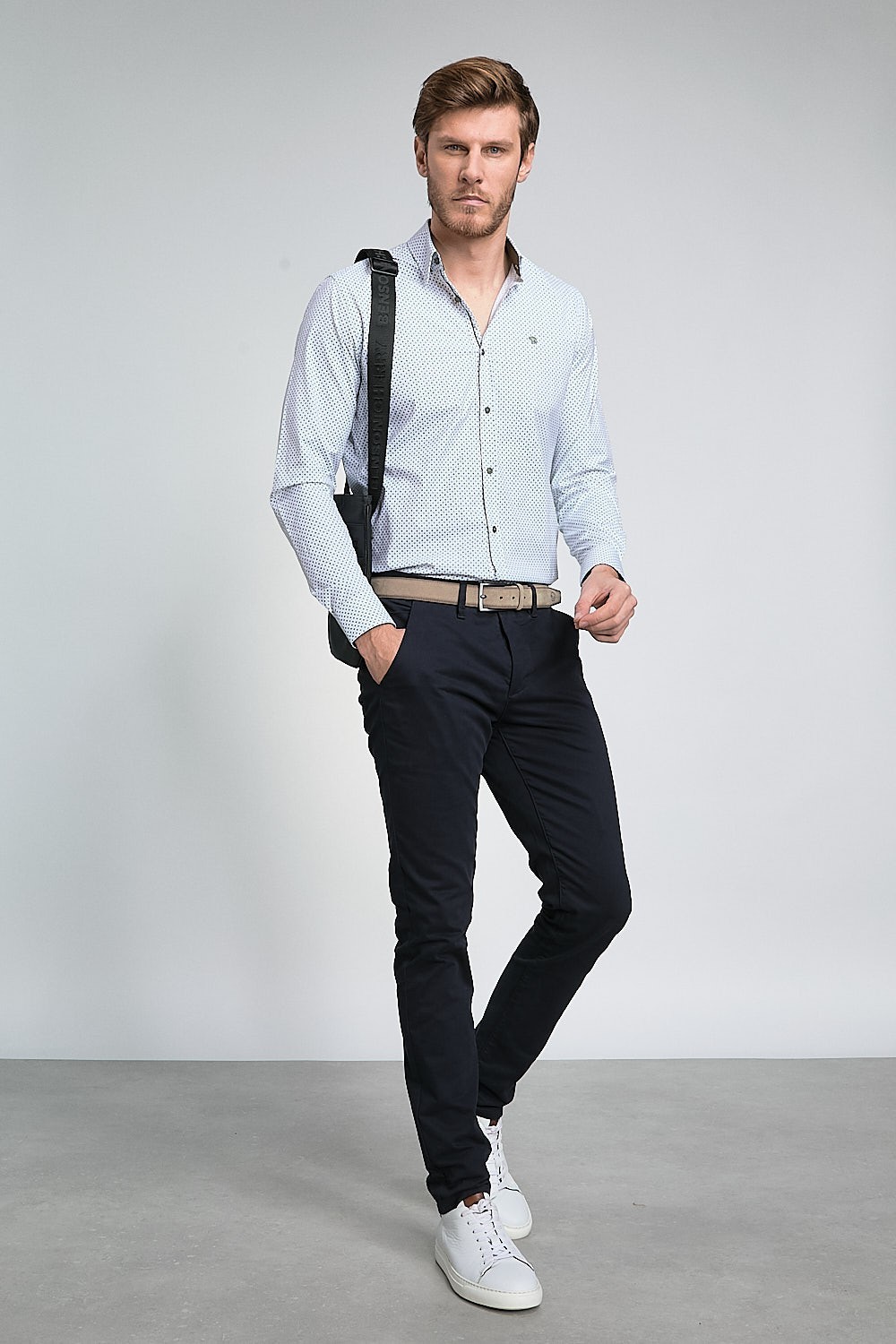 Camisa Loup Blanca-Kaki Benson&Cherry - Imagen 2